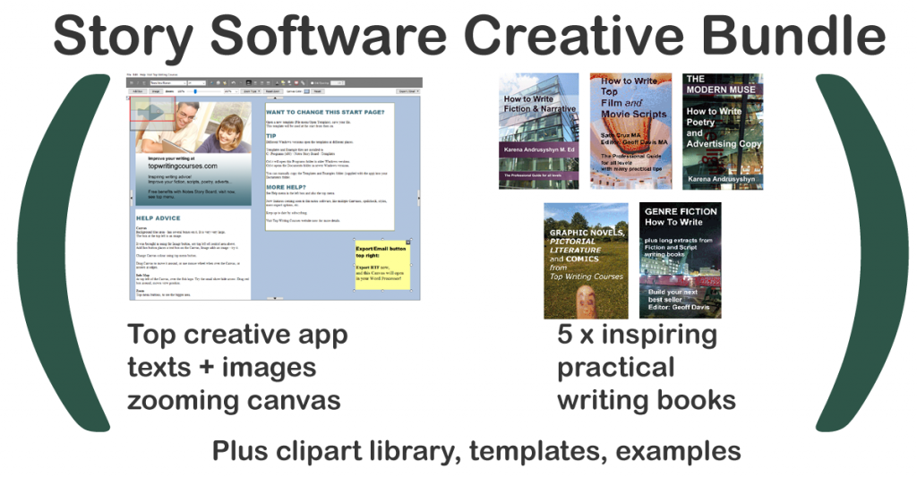 Creative bundle how to write, writing apps, clipart, more